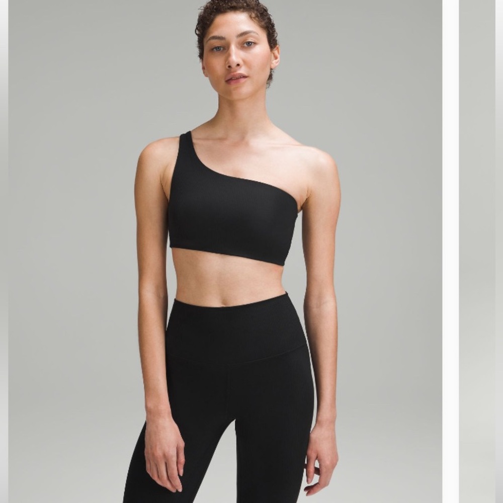 Lululemon Ribbed Nulu Asymmetrical Yoga Bra Light Support, A/B Cup 2
